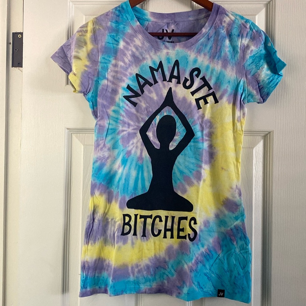 Jac Vanek - Tie Dye - Namaste Bitches Tee - Size Medium
